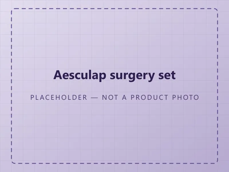 Placeholder graphic standing in for a photograph of the Aesculap general surgery set