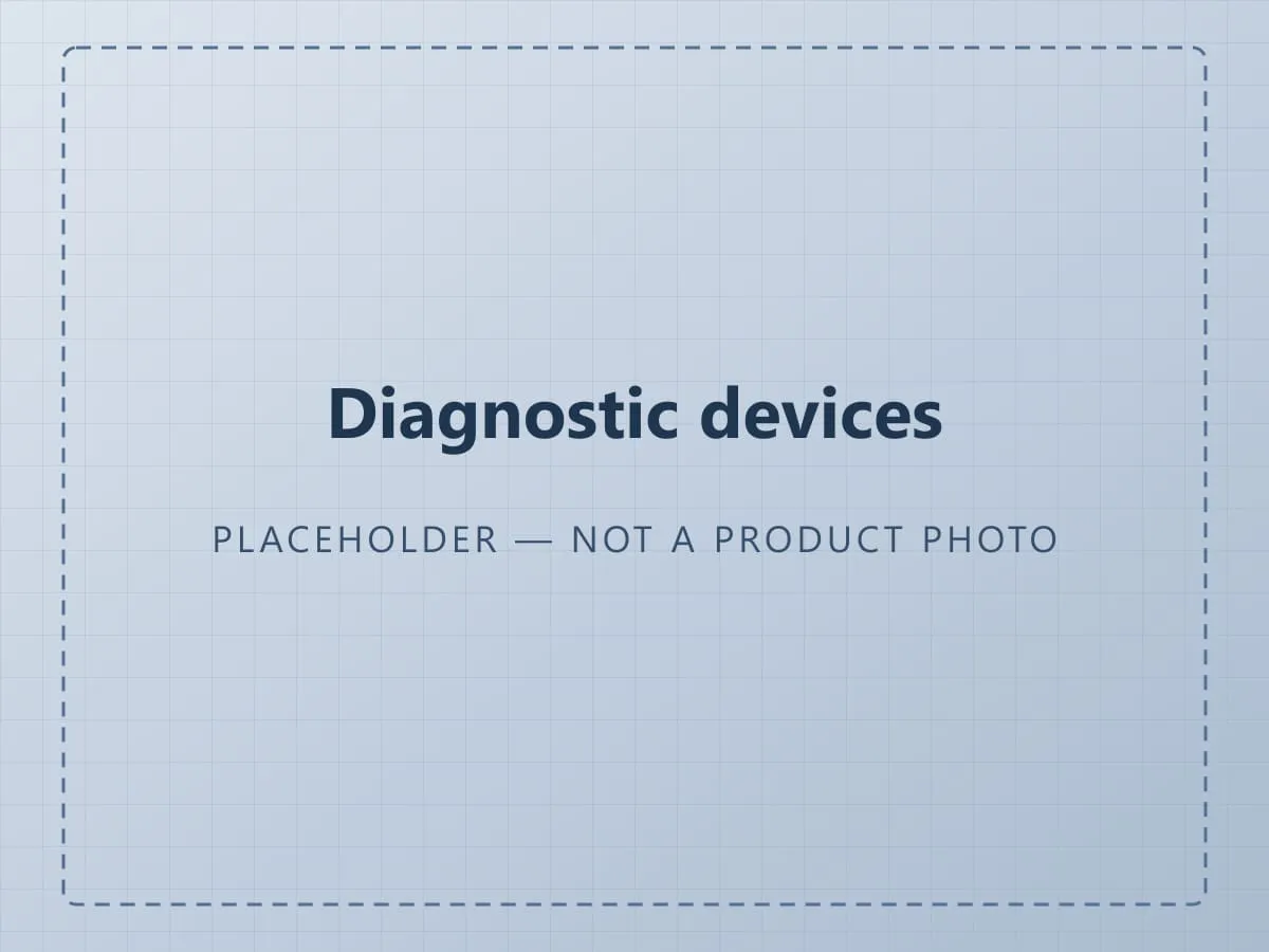 Placeholder graphic standing in for a photograph of diagnostic devices