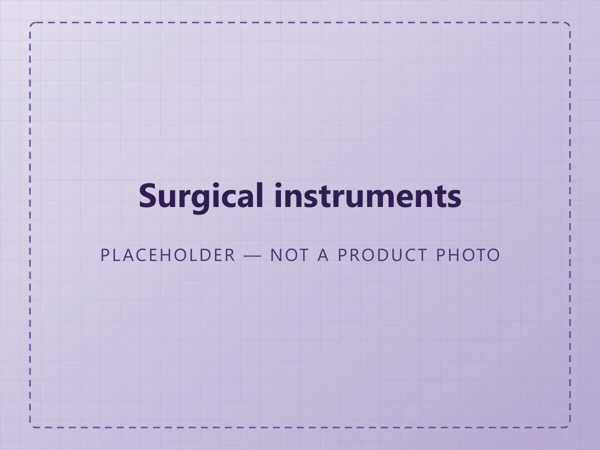 Placeholder graphic standing in for a photograph of surgical instruments